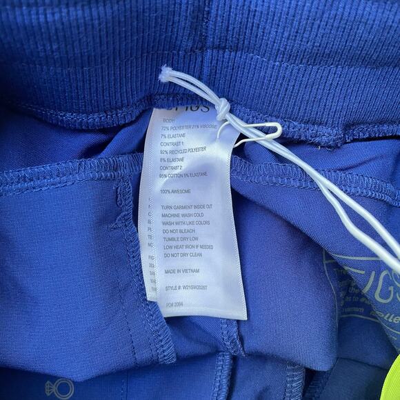 FIGS Boston Slim Jogger Scrub Pants Blue Size XS Tall NEW - Picture 8 of 8